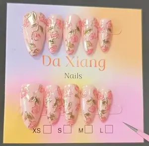 handmade press on nail in live