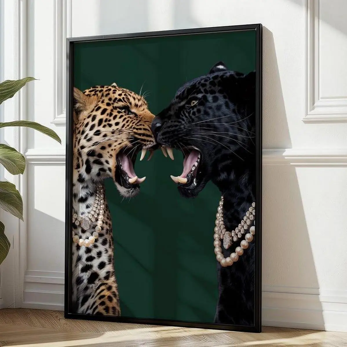 Leopard and Jaguar Print Panther Wall Art Vintage Photography Fashion Print