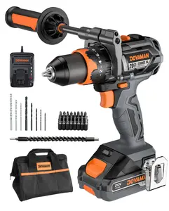 【FathersDayGift】DOVAMAN X6 20V Cordless Drill, Brushless, 575 in-lbs, 36,000 BPM, 2-Speed, 1/2’’ Metal Chuck, 18+1+1 Clutch, Battery & Charger, Impact Drill Driver Kit for Drilling Brick Wall, Metal, Wood,#Summervibes