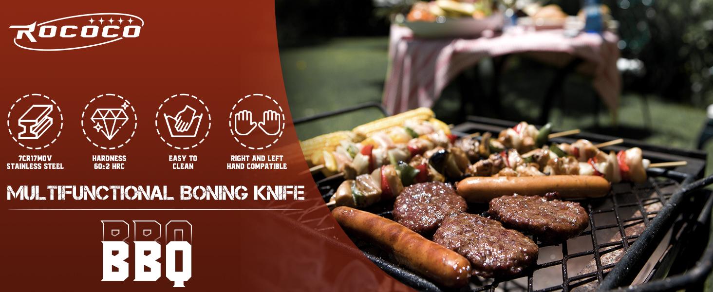 ROCOCO Meat Cleaver Knife Heavy Duty Butcher Knife for Meat Cutting Forged Cleaver Knife, Idea Gift for Father and Mother