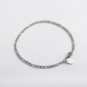 Figaro Bracelet (Silver) 3MM - 7.5 Inches