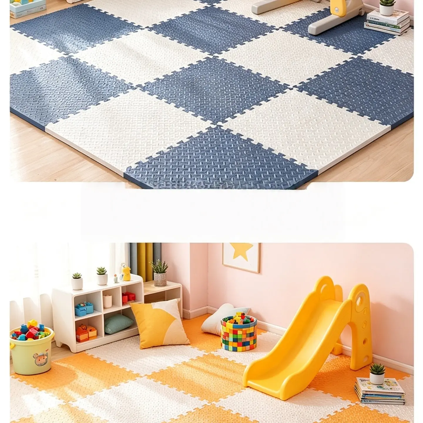 9 Piece Eva Puzzle Mat Set, Non-Slip Waterproof Soft Durable, Ideal for Fitness Yoga Outdoor Training, Easy Clean Insulated Home Gear
