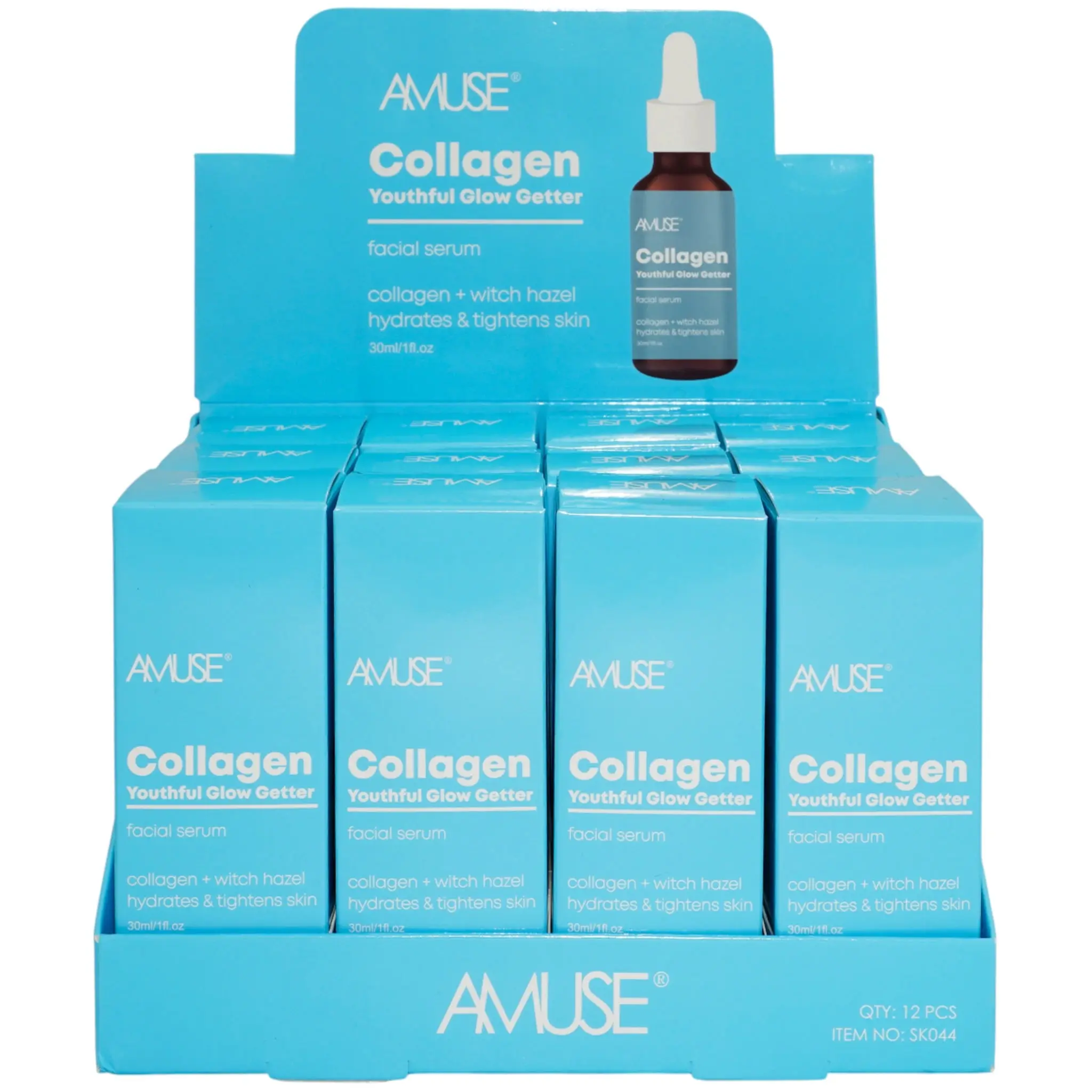 Suero Facial de Colágeno Amuse - Venta al por Mayor Display 12 Unidades (SK044)