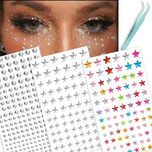 Face Gems, Star Face Jewels Self-Adhesive Hair Gems, Rave Aaccessories Face Glitter, Rhinestone Stickers Eye & Face Sticker, y2k Accessories For Music Festival, Y2k Party