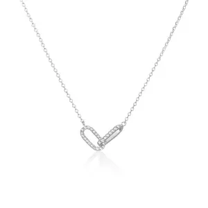 Aveline Double Oval Diamond Necklace