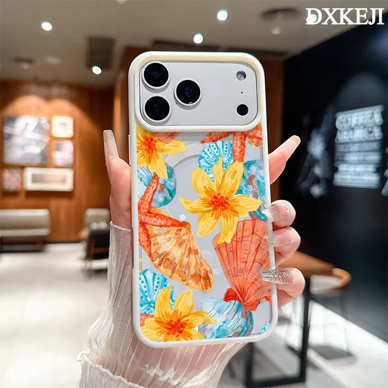 Summer beach shell starfish Floral Pattern Magnetic MagSafe Phone Case for iPhone 17 Air/16 Pro Max 15 Pro 14 13 12 11 Plus Shockproof Slim Protective Cover Casing - TikTok Shop Summer beach shell starfish Floral Pattern Magnetic MagSafe Phone Case for iPhone 17 Air/16 Pro Max 15 Pro 14 13 12 11 Plus Shockproof Slim Protective Cover Casing - TikTok Shop