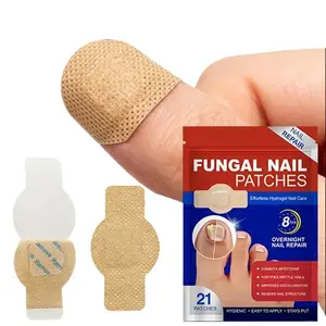 21 Pcs Fungal Nail Patches, Nighttime Nail Patches, Overnight Toe Nail Treatments for Damaged Nails Foot Nails Repair Care