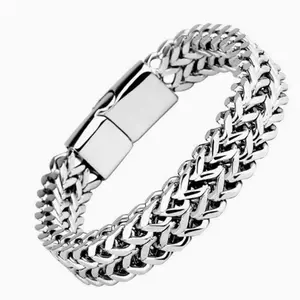 Cremation Ashes Bracelet, Stainless Steel Memorial Hand Chain for Men - Personalized High-End Cuban Bracelet, Trendy Hip Hop Punk Fashion Jewelry, Trendy Jewelry