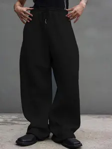 Men's Loose Straight Leg Sweatpants, Casual Loungewear Pants, Drawstring Design, Casual Fitted Pants, Elastic Waist, All Seasons, Comfortable and Stylish