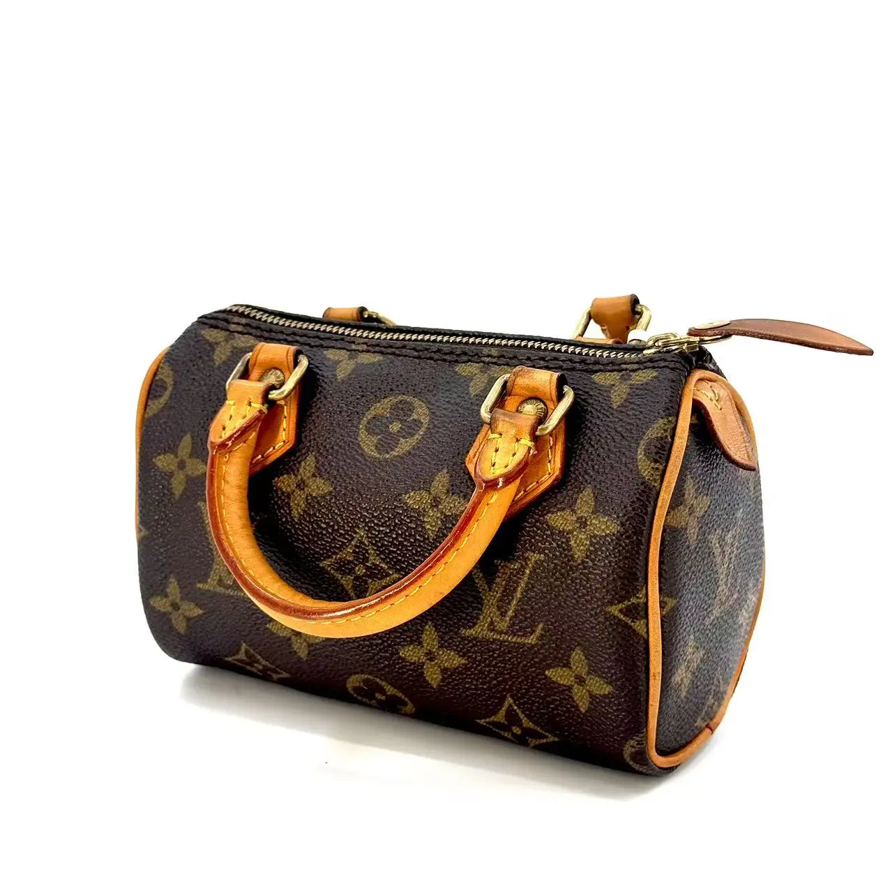Pre-owned Louis Vuitton Canvas Mini bags Monogram Vintage Nano Speedy B00241 NO1 yongzhen