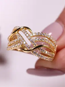 1 Pc Classical Cubic Zirconia Ring Elegant Everyday Ring For Women Wedding Rings For Wedding Engagement Anniversary Jewelry Valentine's Day Gift