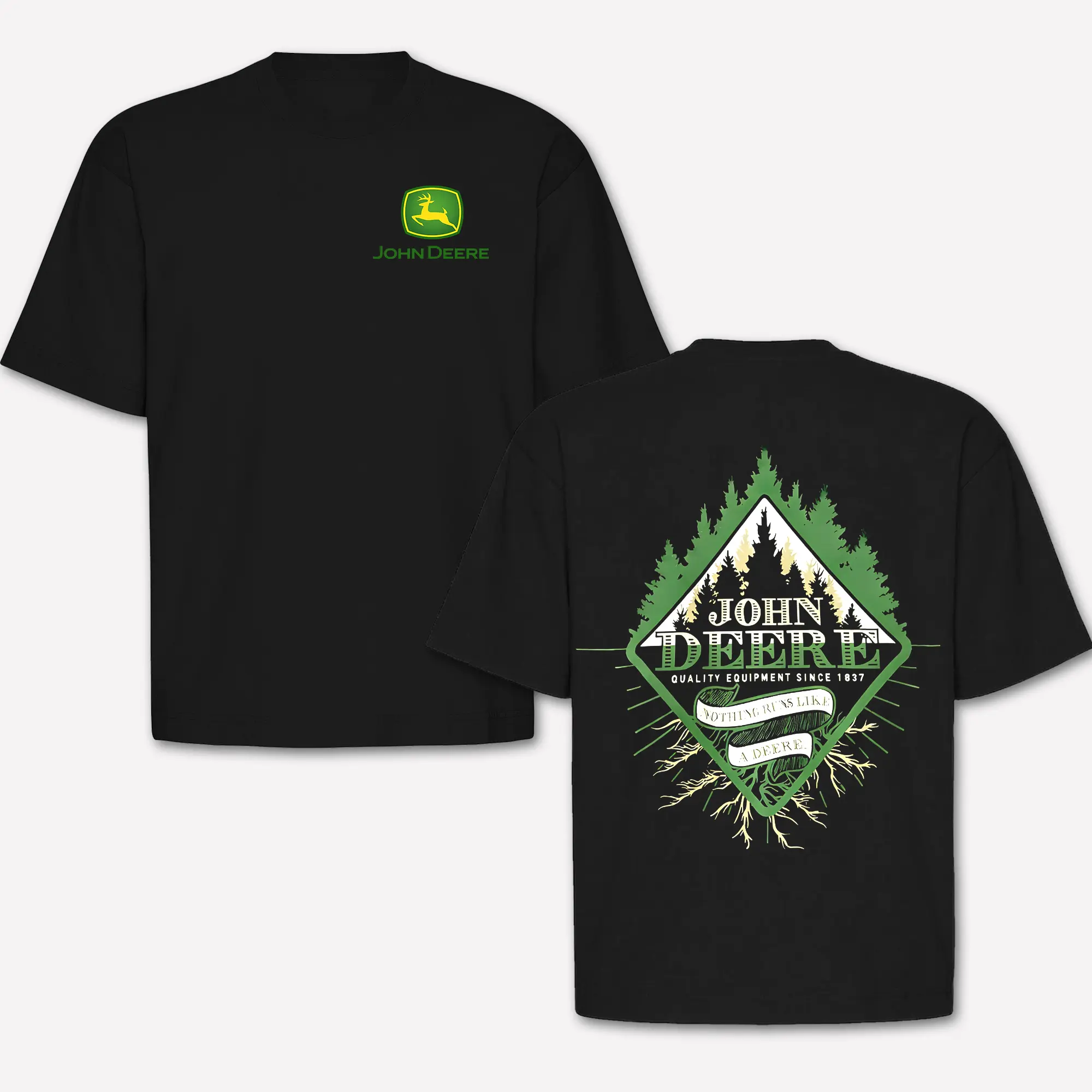 John Deere Outdoor T-shirt For Men & Women, Vintage Country Graphic Tee, Nothing Runs Like A Deere Shirt, Quality Equipment Since 1837 Farm Life Apparel, Agriculture Lover Gift, Ranch & Forestry Tee, Farmer Graphic T-shirt, Perfect Gift For Tractor Fans