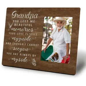 Memorial Picture Frames - Grandpa, Grandfather Memorial Gifts, Sympathy Gifts for Loss - 4x6 Picture Frame