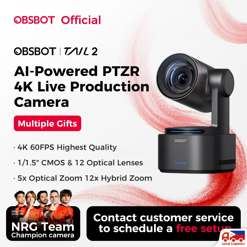 【NEW!!!】OBSBOT Tail 2 - AI-Powered PTZR 4K Live Production Camera, New Tail, New Tale
