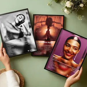 N-Nemzzz Album Poster Waterproof HD Wall Art Sticker Poster, Peel & Stick Self Adhesive Wall Decor, Fade Resistant High Definition Print, Easy Apply Remove, Modern Home Decor for Living Room Bedroom Office Bar Apartment, Multi Sizes