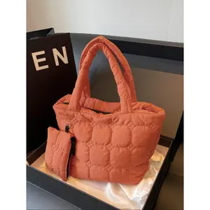 Women's Fashionable Quilted Tote Bag & Wallet Set, Large Capacity Travel Shoulder Bag & Wallet, Casual Trendy Versatile High-quality Daily Commuting Bag Set