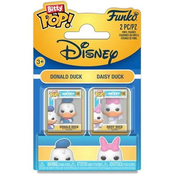 Funko Bitty POP!: Disney 2-Pack - Donald & Daisy  [COLLECTIBLES] Action figurine/statue, Collectible, 2 Pack