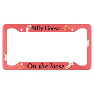 Silly Goose Aluminum License Plate Frame: Car Decor