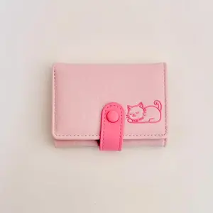 Cute Beautiful Short Wallet with a  Cat Print for Girl Women Gift for Her Girlfriend