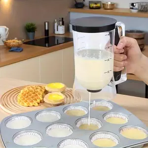 Handheld Cupcake Batter Separator and Distributor, Durable Plastic Material, Perfect for Waffles, Brownies, Pizza Sauce