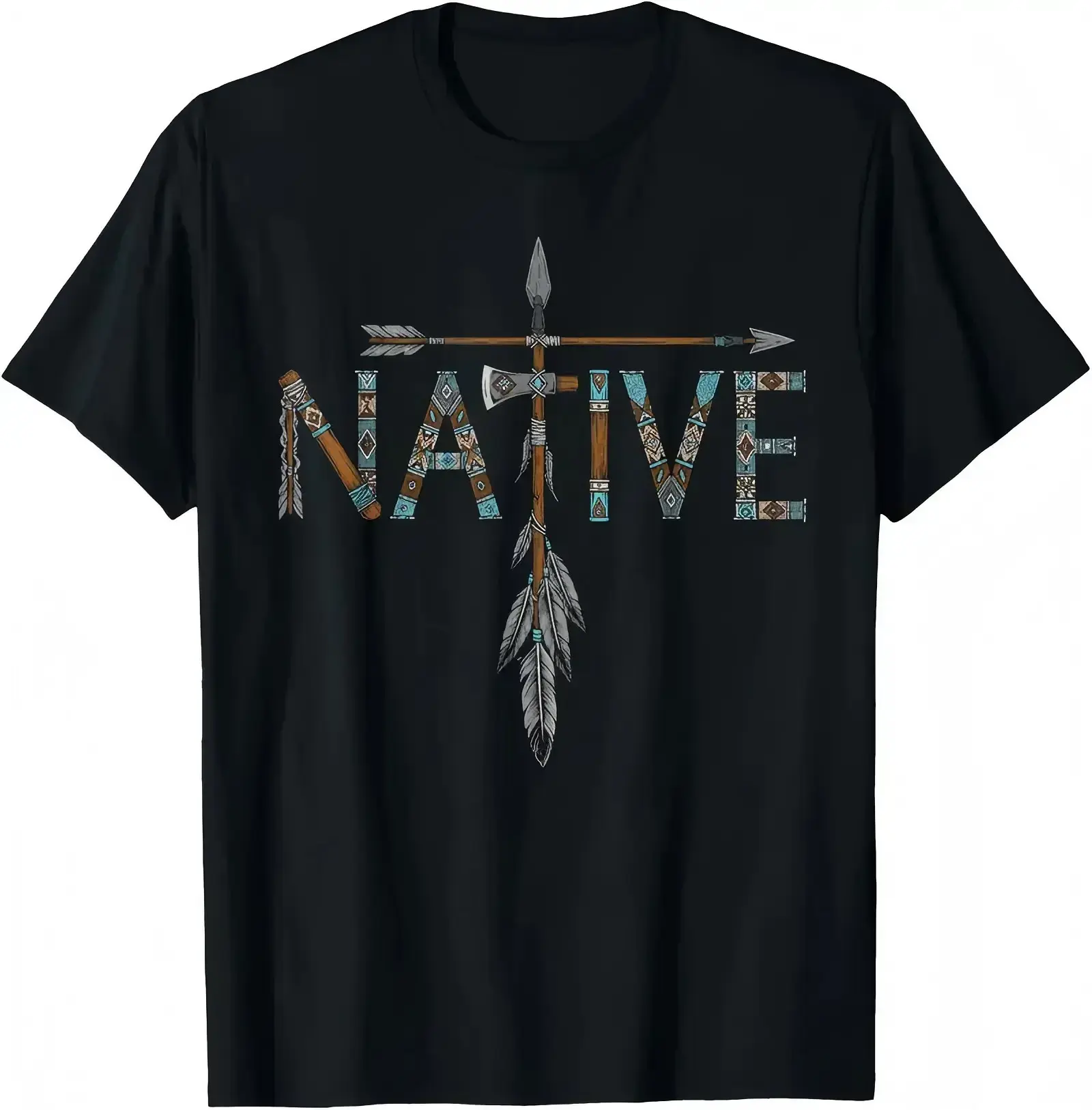 Native Indian American Day Pride Indigenous Native American T-Shirt Casual Graphic Natural Menswear
