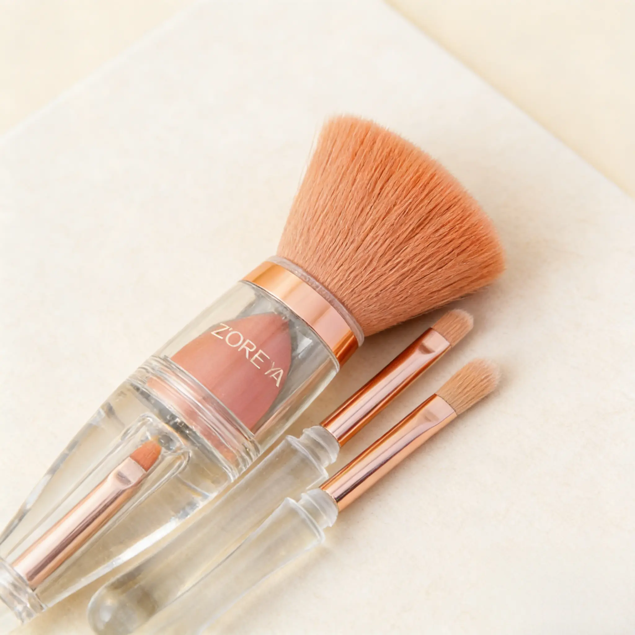 Portable 3-in-1 Detachable Makeup Brush, Multi-function Interchangeable Kit for Complete Face Makeup, Daily Beauty Must-Have Comprehensive Set Professional makeup brushes set handmade makeup shipping free lashes lipstick eyebrow eye Mini Lip Holographic o