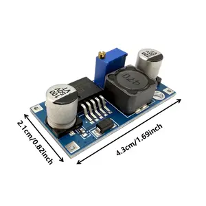Lm2596s Pro Dc-Dc Adjustable Buck Converter Module, 3.2v-35v to 1.25v-35v, 92% Efficiency, Ideal for DIY, Robotics, Electronics Projects