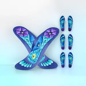 Comfortable Support Foot Massage,Pressure Massage Insole, Acupoint Massage Insole,   Breathable, Men'S And Women'S Flat Foot Insoles, Men'S And Women'S Comfortable Massage InsolesSweat Absorbing,Meridian Unobstructed Insoles