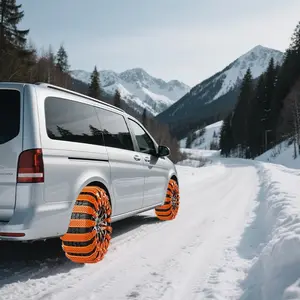 Automatic Snow Chain Tire Chains for Car Suv Pickup, Quick Install in 1 Minute, Reusable Universal Emergency Traction Chains