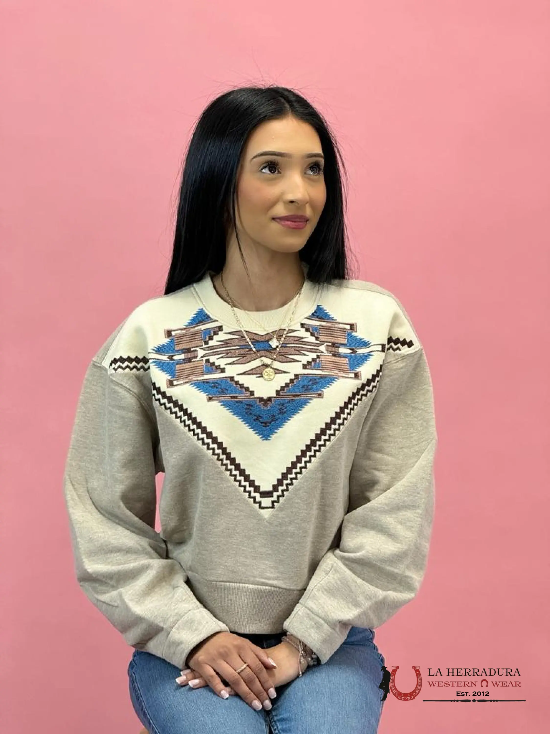 ARIAT CHIMAYO EMBROIDERY SWEATER SHIRT-4192