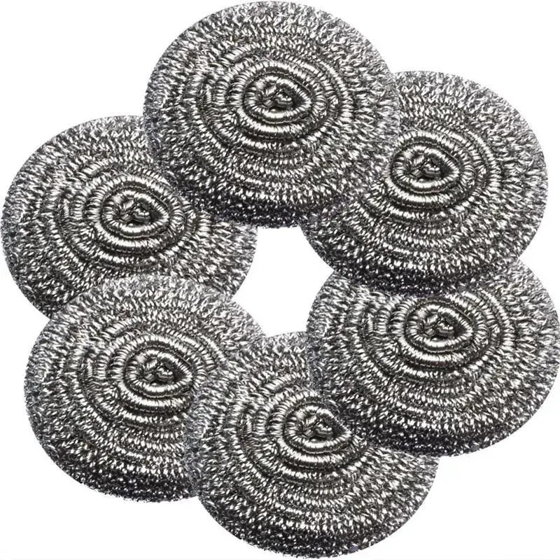 20 Pack Heavy Duty Non-Shed Steel Wool Balls, Iron Wire Scrub Sponges Remove Tough Kitchen Grease & Stubborn Stains Cleaning Pack Cleaning Scrubbing Pad Scrubber Refills