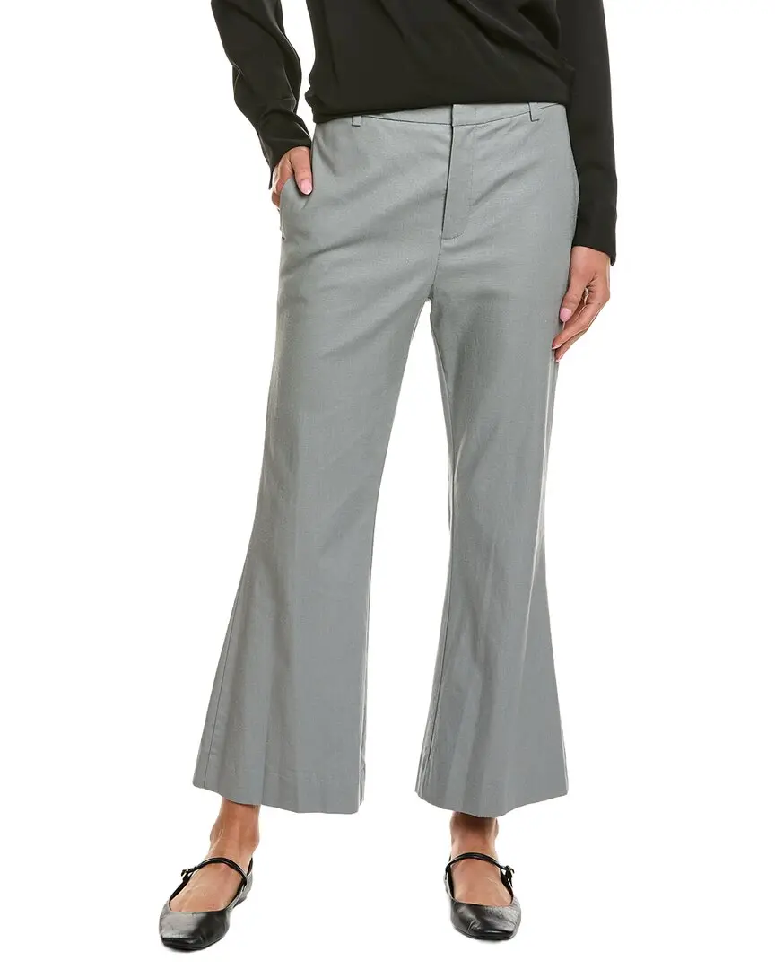 Vince Mid-Rise Linen-Blend Cropped Trouser