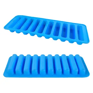 Silicone Cookie Mold, 10 Cavity Chocolate Rectangular Mold, Ice Cube Tray, Jelly Cake Candy Baking Tool
