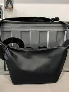 Men's Business Solid Color Large Capacity Crossbody Bag, Fashionable Zipper Shoulder Bag for Daily Commuting Travel, Casual Trendy Versatile High-quality Daily Commuting Bag