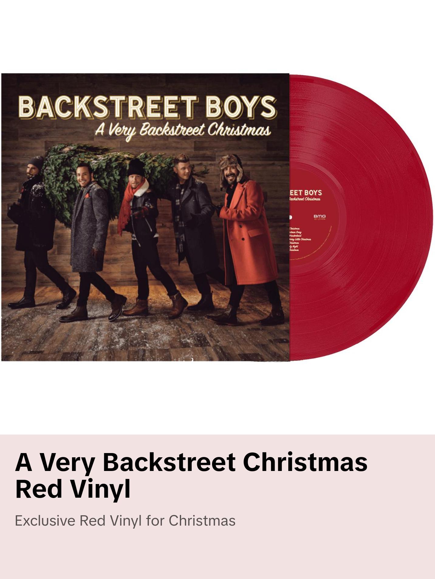 A Very Backstreet Christmas Exclusive Red Vinyl Record
