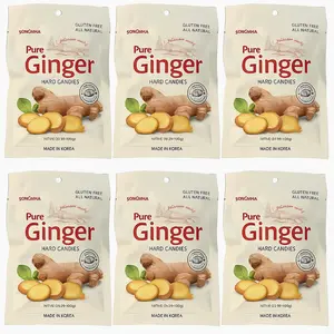 Songwha Pure Ginger Hard Candies 6 bags (Pack of 6)