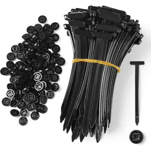 150pcs Nylon Universal Cable Tie Buckle - New T Multifunctional Nylon Zip Ties With Pin & Button Design Plastic Cable Fixion Tools Fasteners UV Resistant Zipties for Cars Daily Repair Bumper Clips