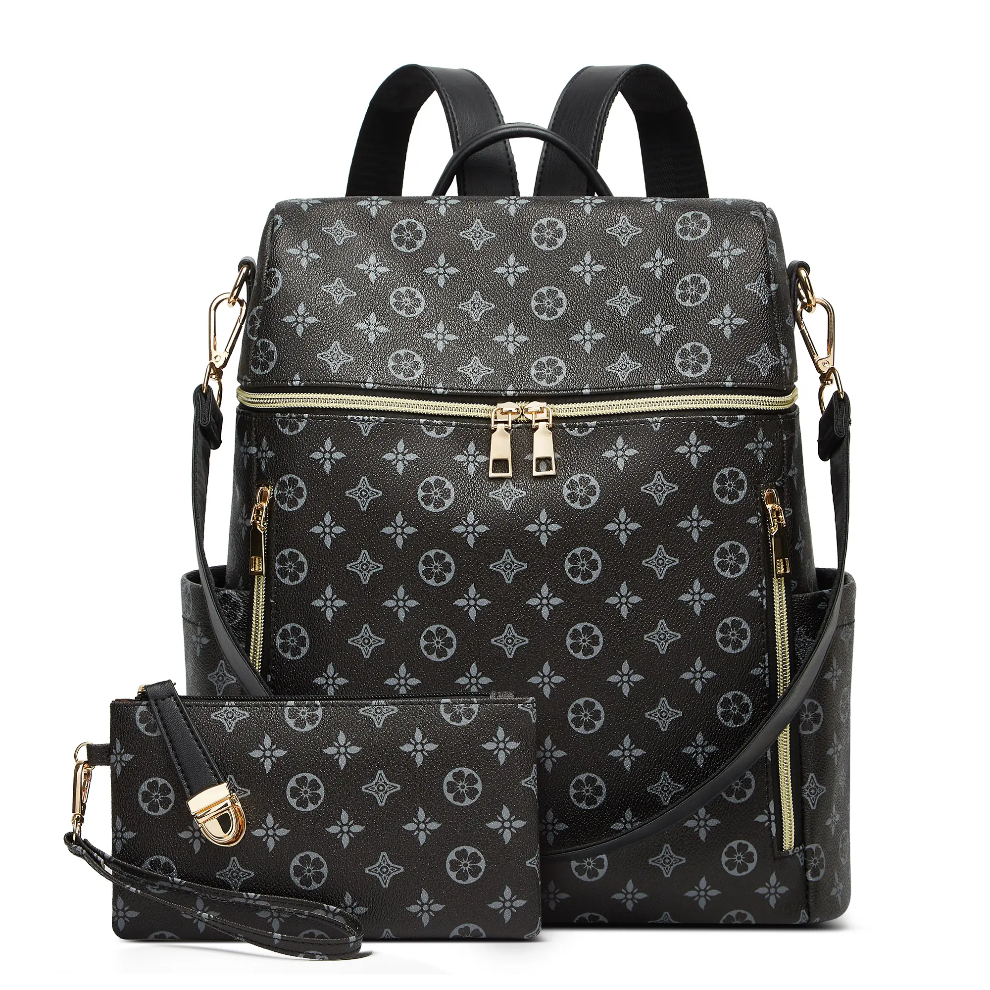 Black Triple Zipper