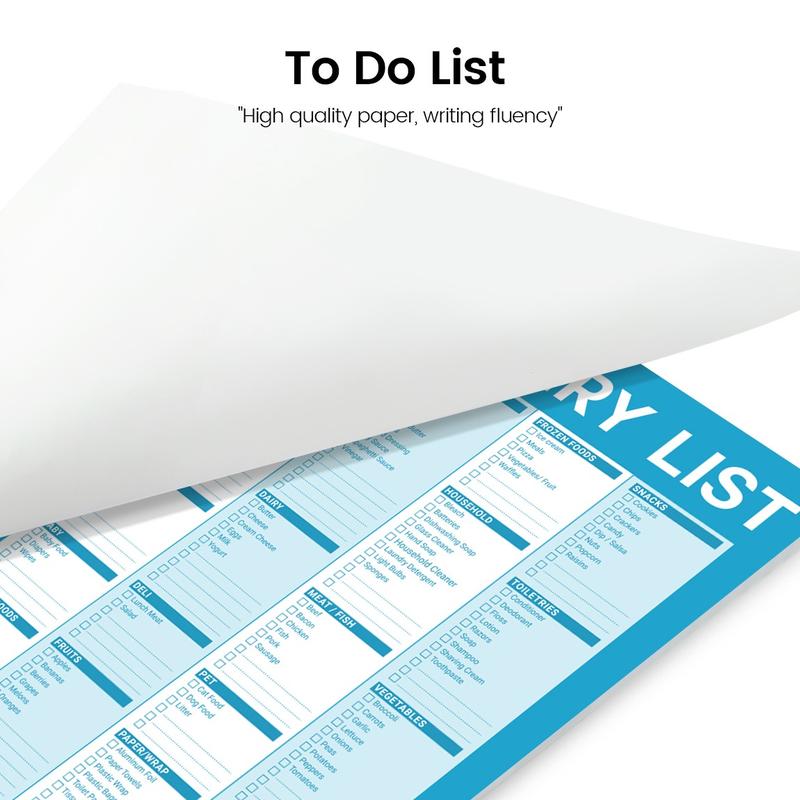 B5 Fridge Magnet Grocery List Board, Magnetic Shopping Checklist Pad, Home Purchase Classification Record Stickers