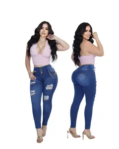 Liana Women's Colombian Butt Lifting Jeans, High-Waist Skinny Curvy Fit Stretch Denim for Daily Outfits