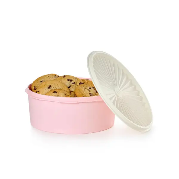 Tupperware Heritage Collection 7.6 Cup Cookie Canister Vintage Dishwasher Safe BPA Free 1.8 L Airtight Lid Instant Seal Storage Container - or set of 4 mini 3.8 cups each