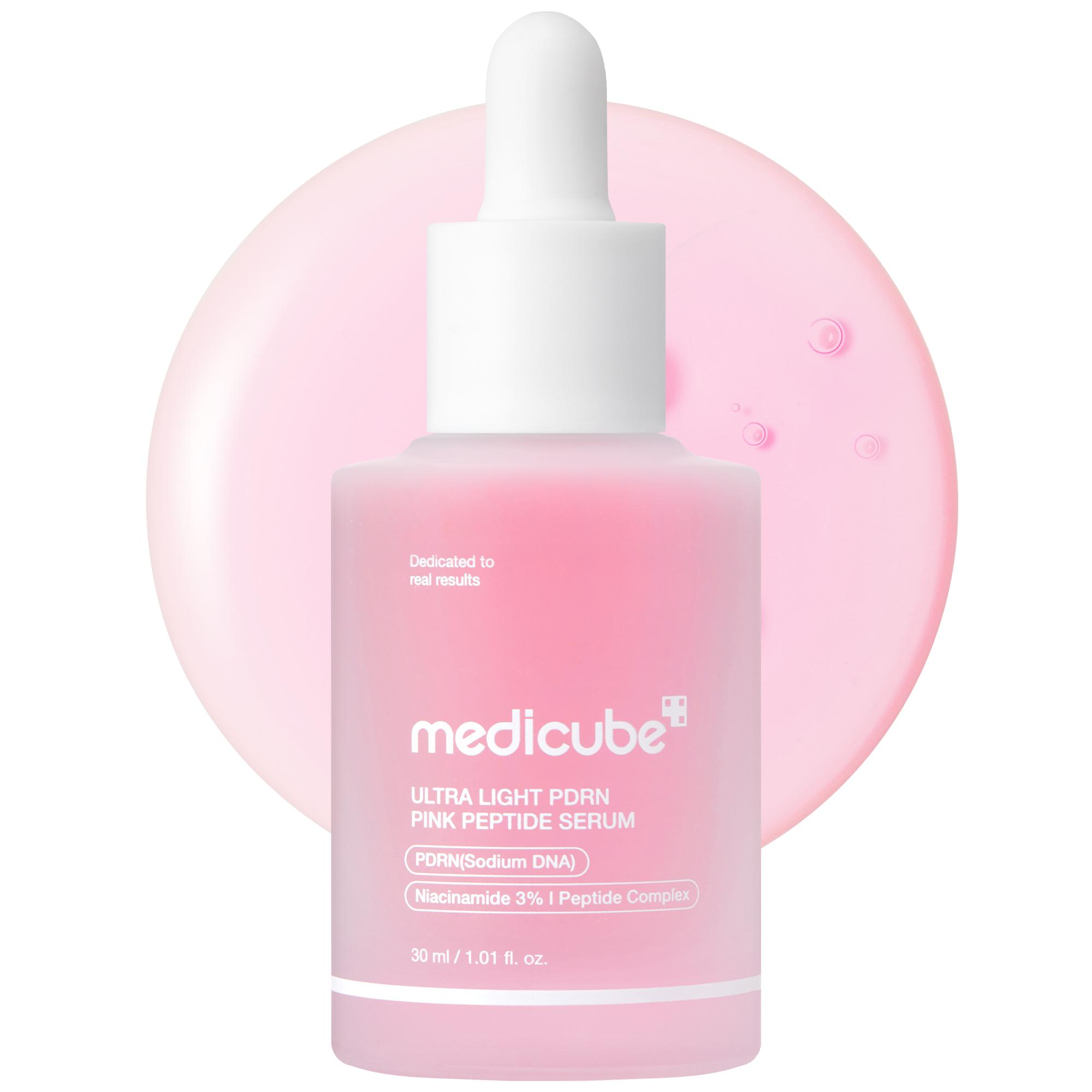 [NEW] [medicube] Ultra Light PDRN Pink Peptide Serum | Lightweight Hydrating Serum with Salmon PDRN & Hyaluronic Acid | Fast-Absorbing Glow Care for Skin Clarity | K-Beauty, Korean Skincare (30ml / 1.01 fl. oz.)