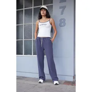 John Galt Women's Navy Autumn Tie Baggy Sweatpants