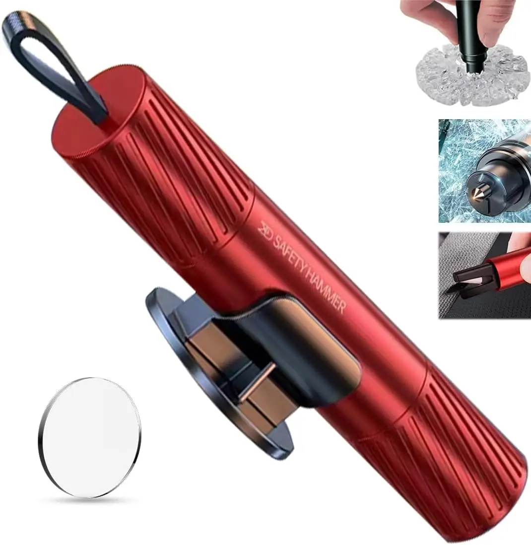 Safehammer - 2024 Upgraded Safe Hammer Glass Breaker Under Water, Car Hammer Seatbelt Cutter Window Breaker Emergency Escape Tool, Safehammer Glass Br