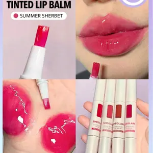 SHEGLAM Glow Addict Lip Balm-Rocky Road Moisterizing Lip Care High Shine Finish Lip Gloss with Brush for Glossy Makeup