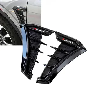 Universal Car Fender Side Vent Covers 1 Pair – Rubber Front Fender Trim Decoration Stickers, Self-Adhesive Exterior Styling for Most Cars