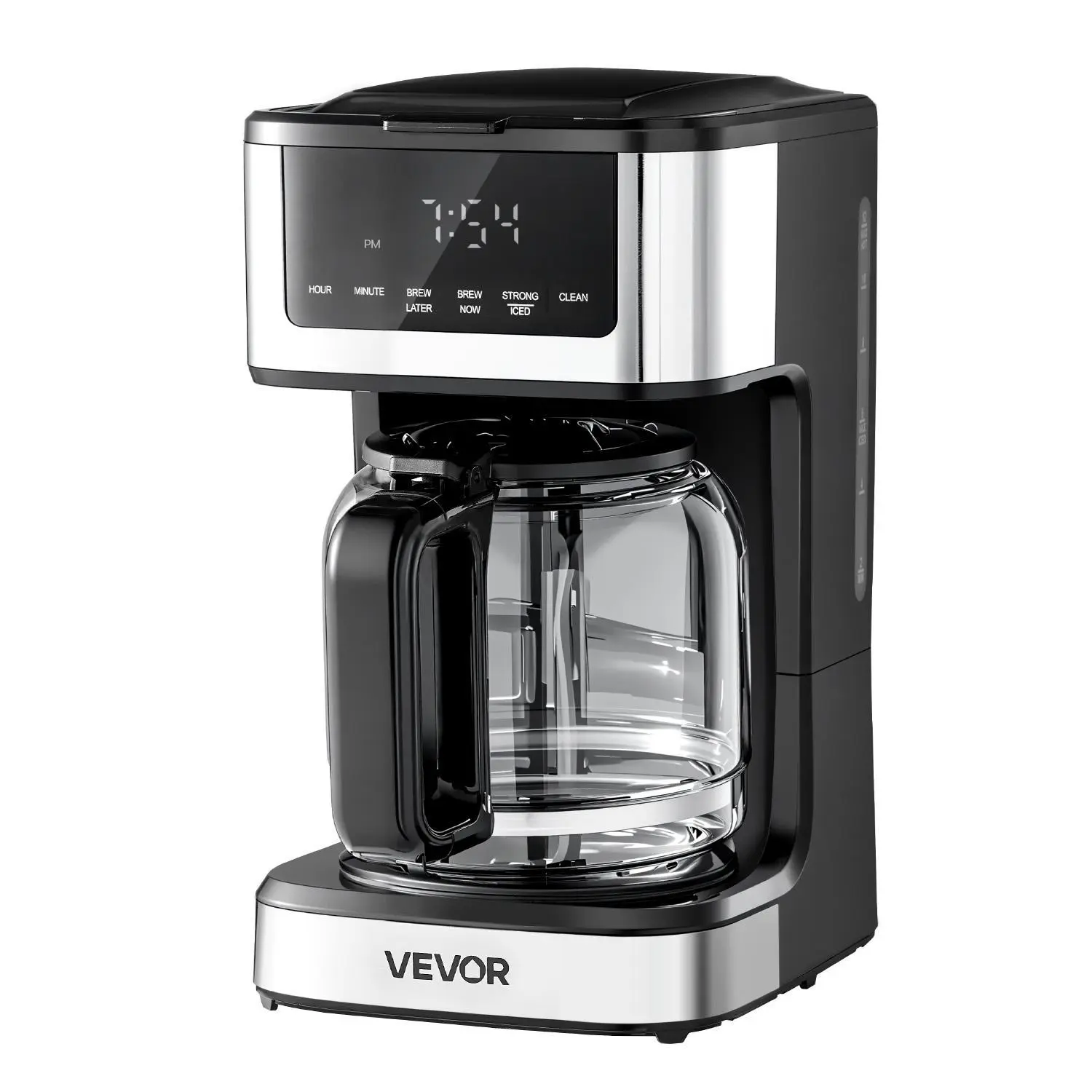 【Summerfinds】VEVOR Programmable Coffee Maker, 12 Cup Programmable Drip Coffee Makers with Touch Screen, 4-Hour Keep Warm Coffee Makers Drips, 2 Brew Strengths Drip Coffee Machine for Home, 24-Hour Programmable