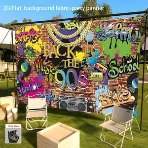 1 PC 2D Flat hip hop graffiti art Artistic Decorative Stylish Modern Polyester Wall Hanging for Interior Decoration Indoor Use High Quality Easy Installation