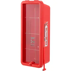 Global Industrial 641649 Plastic Fire Extinguisher Cabinet - Red - 10 lbs