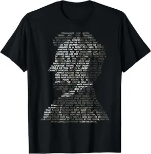 100% cotton Unisex Abraham Lincoln Portrait Gettysburg Address T-Shirt T-Shirt